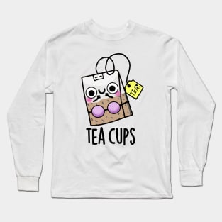 Tea Cups Funny Bra Puns Long Sleeve T-Shirt